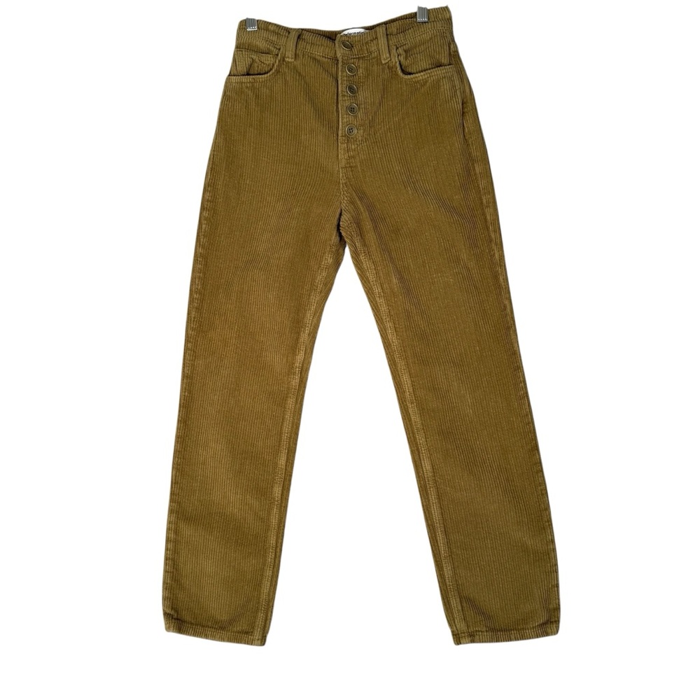 Reformation Cynthia Button Fly High Rise Corduroy Pants Straight Leg Cotton 25